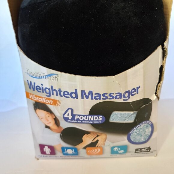 HealthTouch Weighted Massager 4 lb Vibration Battery Operated H-5346-2BK NIB - Picture 4 of 7